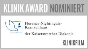 Beim KlinikAward 2017 hat in der Kategorie Bester Klinikfilm das Florence-Nightingale-Krankenhaus Düsseldorf das Projekt "Familienmedizin - Begleitung von Anfang an" vorgestellt. Die Projektverantwortlichen sind Melanie Bodeck (PR/Marketing) und Pfarrer Klaus Riesenbeck (Geschäftsführung).