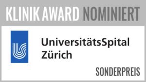 Beim KlinikAward 2015 hat in der Kategorie Sonderpreis der Jury das UniversitätsSpital Zürich das Projekt "Die erste Markenkampagne seit 800 Jahren" vorgestellt. Die Projektverantwortlichen sind Markus Koller (PR/Marketing) und Florian Rajki (Geschäftsführung).